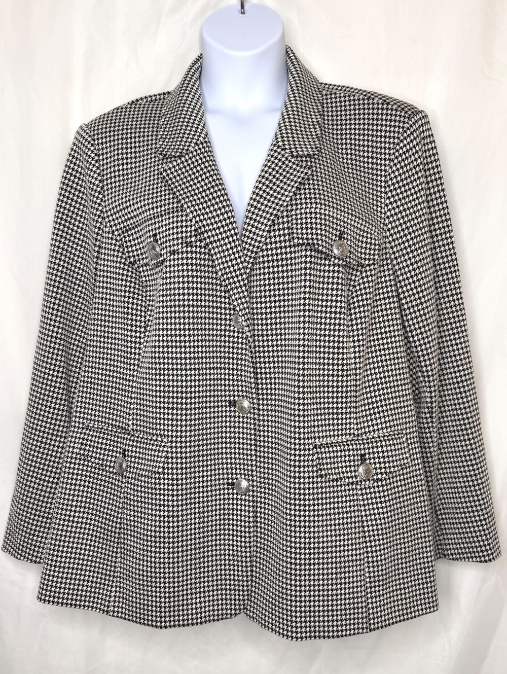 Lane Bryant Houndstooth Double Breasted Blazer
